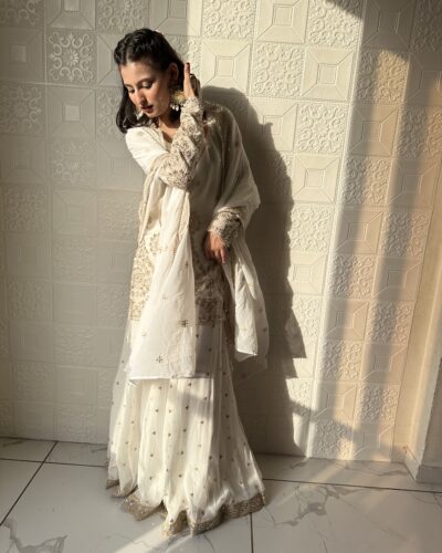 Nazakat Off White Sharara Set