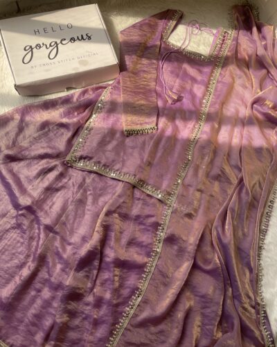 Mirror Lavender Sharara Set