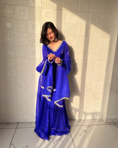 Blue Sharara Set