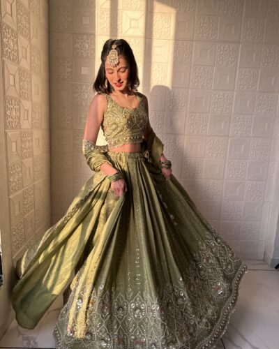 Olive Radiance Lehenga