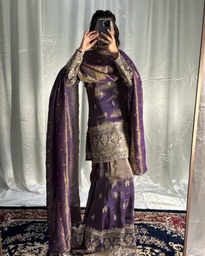 Purple Tissue Sharara