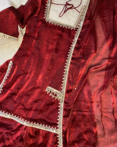 Maroon Sharara Set