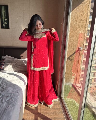 Gulabi Sharara Set
